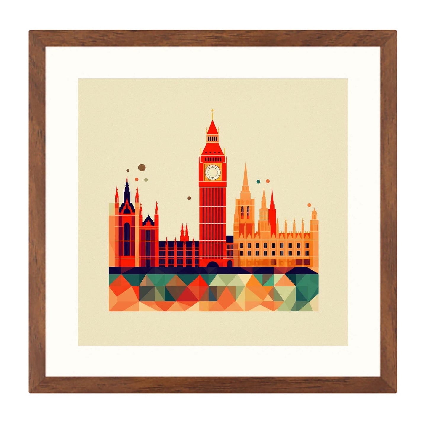 London Westminster Palace - Wandbild in der Stilrichtung des Minimalismus